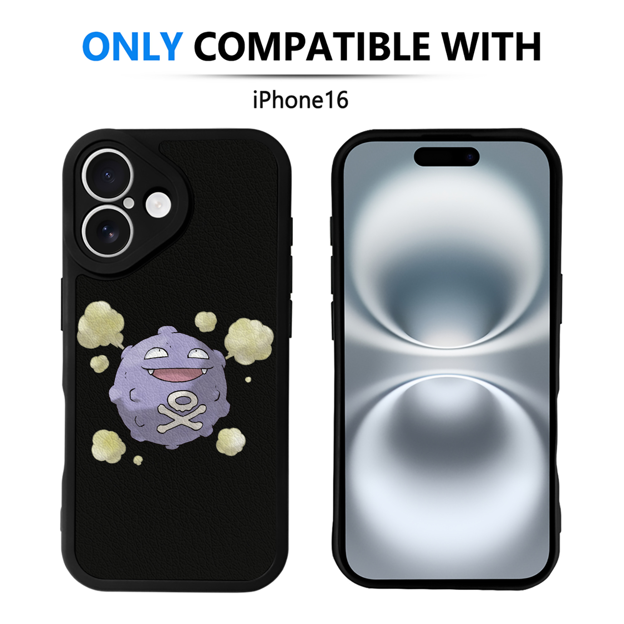 （画像用） ポケットモンスター Pokémon 【iPhone 16シリーズ対応】シリコンスマホケース（レザー調） 材質：シリコン